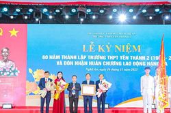 Trường THPT Yên Thành 2 kỷ niệm 60 năm thành lập, đón nhận Huân chương Lao động hạng Ba