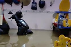 Nước lũ dâng tràn vào nhà, nhiều người dân Khánh Hòa trắng đêm không ngủ