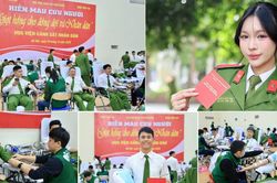 Giảng viên, học viên Học viện cảnh sát nhân dân hiến máu giúp dân và đồng đội