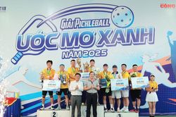 Giải Pickleball 'Ước Mơ Xanh' 2025: Trao giải nội dung đôi nam trên 40 tuổi và đôi nam nữ dưới 40 tuổi