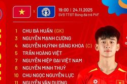U17 Việt Nam vs U17 Bắc Mariana: 19h00, có đội hình