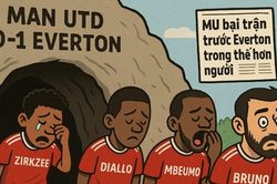 Man Utd thua 0-1 Everton hơn người từ phút 13 ở Old Trafford