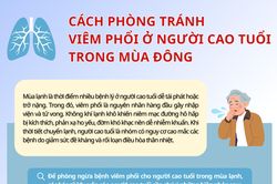 Cách phòng tránh viêm phổi ở người cao tuổi trong mùa đông