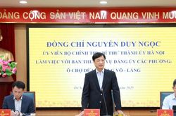 Bí thư Thành ủy Hà Nội Nguyễn Duy Ngọc: Mọi việc phải có tên, có người phụ trách, có thời gian hoàn thành
