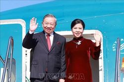 Tổng Bí thư Tô Lâm và Phu nhân bắt đầu thăm cấp Nhà nước Lào