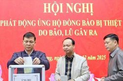 Xã Đoài Phương tiếp tục phát động ủng hộ đồng bào bị thiệt hại do mưa lũ