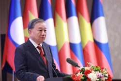 Tổng Bí thư Tô Lâm dự Lễ khánh thành Công viên Hữu nghị Lào - Việt Nam ở thủ đô Vientiane