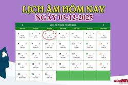 Lịch âm 3/12 - Âm lịch hôm nay 3/12 chính xác nhất - lịch vạn niên 3/12/2025