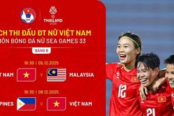 Lịch thi đấu bóng đá nữ SEA Games 33 2025