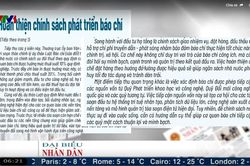 Điểm báo VTV1: Hoàn thiện chính sách phát triển báo chí