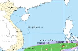 Miền Trung có mưa rải rác trong tuần đến, áp thấp nhiệt đới di chuyển nhanh trên Biển Đông