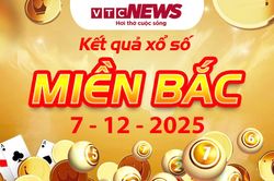 XSMB 7/12 - Trực tiếp kết quả xổ số miền Bắc hôm nay 7/12/2025