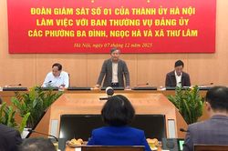 Chủ tịch UBND thành phố Hà Nội Vũ Đại Thắng làm việc với phường Ngọc Hà
