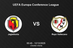 Nhận định Jagiellonia vs Rayo Vallecano - Conference League