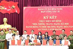 Xã Hòa Vang ra mắt mô hình hội, nhóm bảo đảm an ninh, trật tự trên không gian mạng