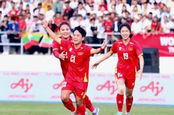 Tuyển nữ Việt Nam thắng thuyết phục 2-0 tuyển nữ Myanmar, tiến vào bán kết