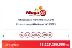 Kết quả xổ số Vietlott Power ngày 11/12/2025