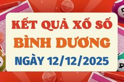Trực tiếp kết quả xổ số Bình Dương hôm nay 12/12/2025 - XSBD 12/12