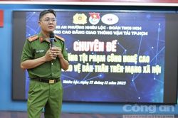 Công an phường Nhiêu Lộc trang bị kỹ năng phòng, chống tội phạm mạng và ma túy cho sinh viên