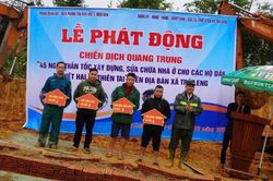 Xã Trà Leng phát động 'Chiến dịch Quang Trung' xây dựng, sửa chữa nhà cho 64 hộ dân