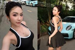 Tiktoker Quỳnh Như khoe dáng chuẩn từng centimet trên sân pickleball
