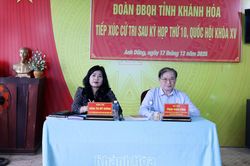 Đại biểu Quốc hội tỉnh Khánh Hòa tiếp xúc cử tri xã Anh Dũng