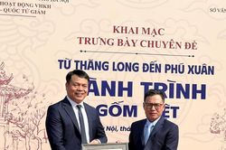 Trưng bày 'Từ Thăng Long đến Phú Xuân' kỷ niệm 65 năm kết nghĩa Hà Nội - Huế