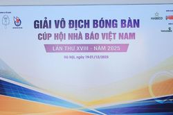 Giải Bóng bàn Cúp Hội Nhà báo Việt Nam 2025 đã sẵn sàng cho lễ khai mạc