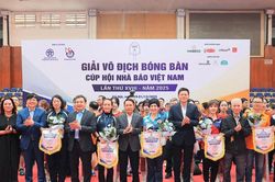 Tưng bừng khai mạc Giải vô địch bóng bàn Cúp Hội Nhà báo Việt Nam 2025