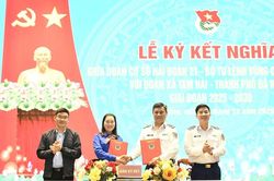 Tuổi trẻ Hải đoàn 21 Cảnh sát biển kết nghĩa, đồng hành cùng Đoàn xã Tam Hải