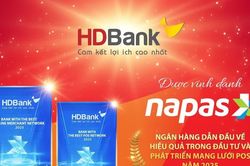 HDBank nhận 2 giải thưởng dẫn đầu hạ tầng thanh toán từ NAPAS