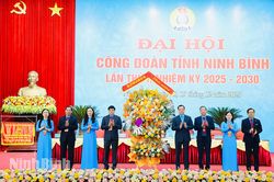 Đại hội Công đoàn tỉnh Ninh Bình lần thứ I, nhiệm kỳ 2025-2030 thành công tốt đẹp