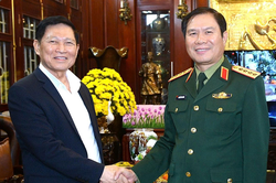 Đại tướng Nguyễn Tân Cương tri ân các đồng chí nguyên lãnh đạo Bộ Quốc phòng