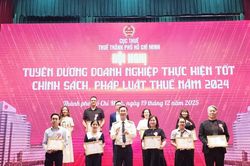 TP.HCM: Tuyên dương 262 doanh nghiệp tiêu biểu, thực hiện tốt pháp luật thuế