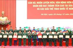 Bộ Quốc phòng khen thưởng đoàn thể thao Quân đội đạt thành tích cao