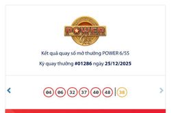 Kết quả xổ số Vietlott Power ngày 26/12/2025