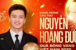 Nguyễn Hoàng Đức lập hat-trick Quả bóng vàng Việt Nam