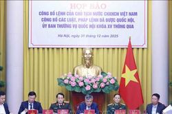 Công bố Lệnh của Chủ tịch nước về 14 luật và 1 pháp lệnh