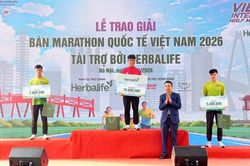 Đoàn VĐV Lai Châu giành 3 giải nhất, nhì tại Giải bán marathon Quốc tế Việt Nam 2026