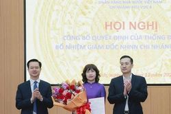 Đồng chí Nguyễn Thị Thu Thu được bổ nhiệm giữ chức Giám đốc Ngân hàng Nhà nước chi nhánh Khu vực 8