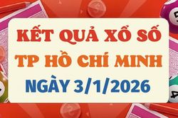 Kết quả xổ số TP.HCM hôm nay 3/1/2026 - XSHCM 3/1