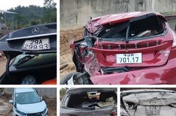 11 ô tô tông liên hoàn trên cao tốc La Sơn - Hòa Liên