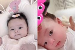 NSƯT Vũ Luân và Phương Lê chia sẻ khoảnh khắc con gái 2 tháng tuổi biết 'méc' bố