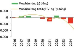 Khối ngoại bán ròng kỷ lục 5,2 tỷ USD trên thị trường chứng khoán Việt Nam năm 2025