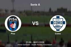 Nhận định Pisa vs Como - Serie A: Đối đầu chênh lệch tại Arena Garibaldi