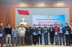 Hơn 100 triệu đồng hỗ trợ đoàn viên Nghiệp đoàn nghề cá Tam Giang