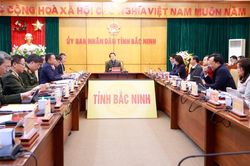 Bộ trưởng Bộ Công an Lương Tam Quang làm việc về tiến độ giải phóng mặt bằng Cảng hàng không Gia Bình