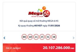 Kết quả xổ số Vietlott Power ngày 12/1/2026