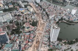 Toàn cảnh tuyến Vành đai 1 Hoàng Cầu - Voi Phục trước ngày thông tuyến kỹ thuật