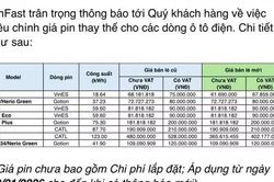 VinFast tiếp tục điều chỉnh giá thay pin xe điện